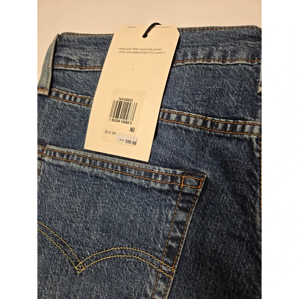Levi's 512 Slim Taper Mens 33x34 Blue Denim Stretch Jeans 288330850 Premium